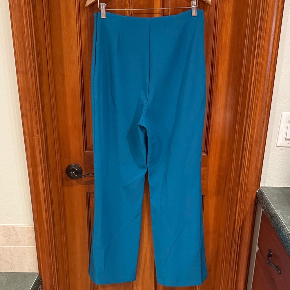 Sincerely Jules Teal Wide-Leg Pants & Cropped Tank Set - Picture 8 of 8